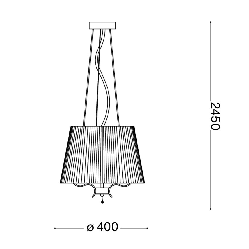 Ideal Lux - Kristall-lühter PEGASO 3xE14/28W/230V d. 40 cm läikiv kroom