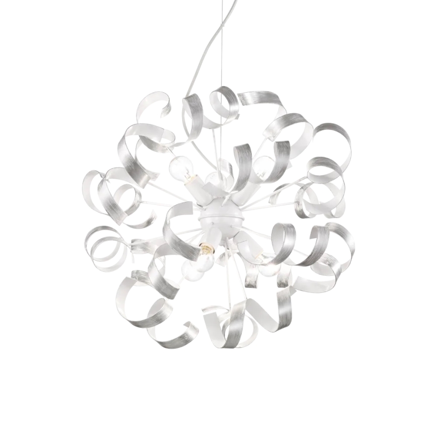 Ideal Lux - Lühter VORTEX 6xE14/40W/230V d. 53 cm hõbedane/paatina