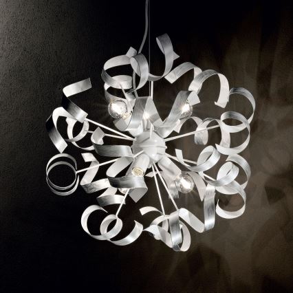 Ideal Lux - Lühter VORTEX 6xE14/40W/230V d. 53 cm hõbedane/paatina