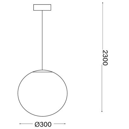 Ideal Lux - MAPA rippvalgusti riputuskaabliga 1xE27/42W/230V, läbimõõt 30 cm, valge
