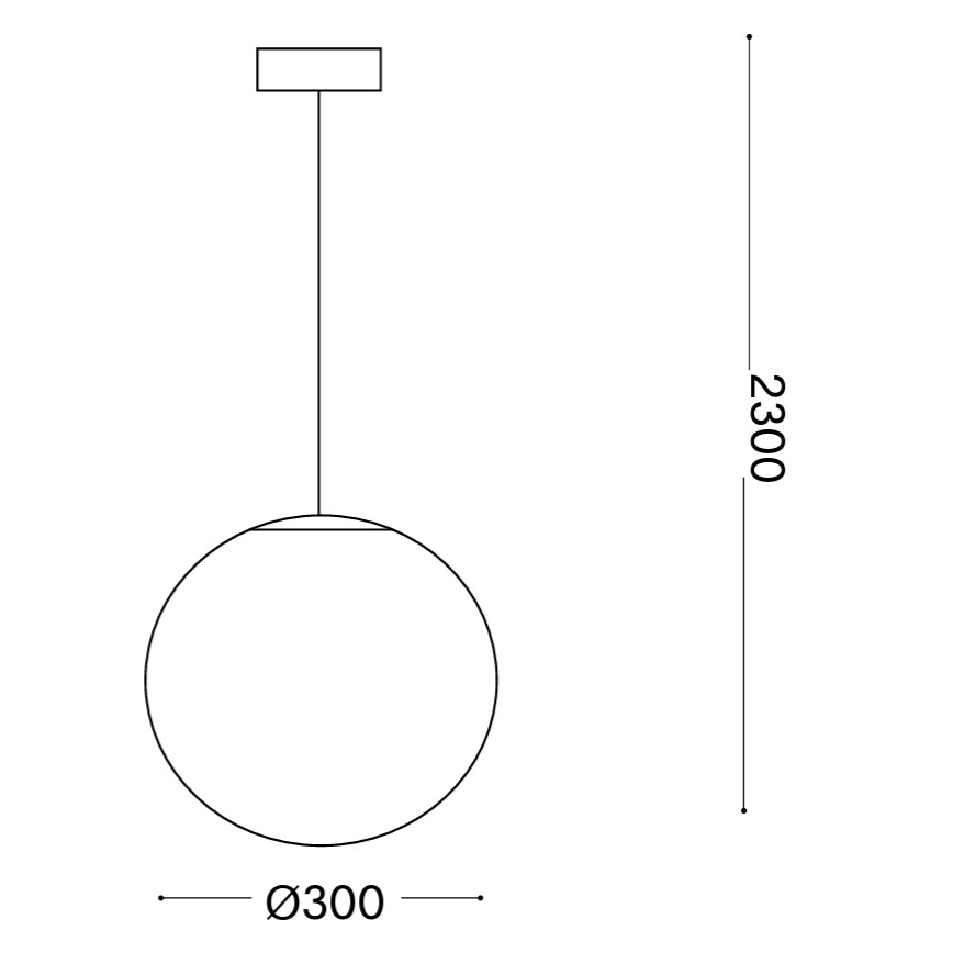 Ideal Lux - MAPA rippvalgusti riputuskaabliga 1xE27/42W/230V, läbimõõt 30 cm, valge