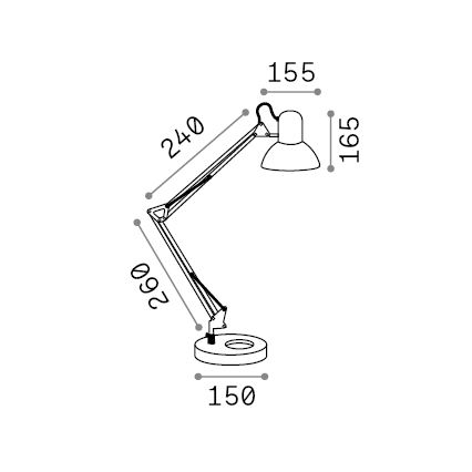 Ideal Lux - Must laualamp 1xE27/42W/230V