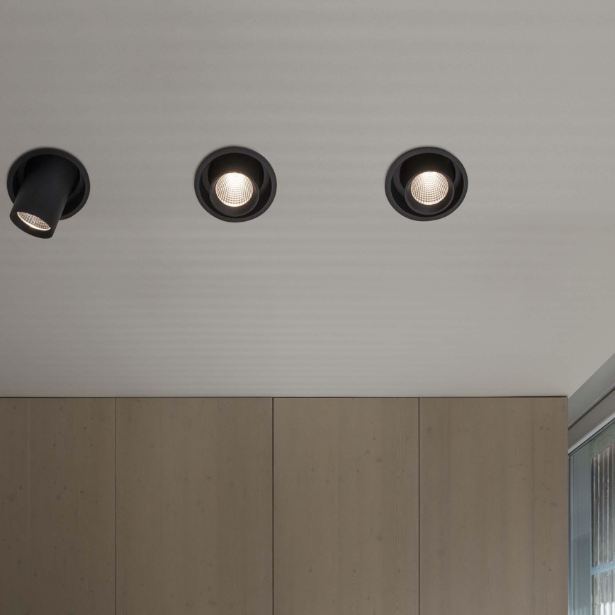 Ideal Lux - NOVA LED süvistatav suunavalgusti, 12 W / 230 V, 4000 K, CRI 90, Ø 10 cm, must