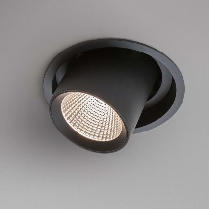 Ideal Lux - NOVA LED süvistatav suunavalgusti, 12 W / 230 V, 4000 K, CRI 90, Ø 10 cm, must