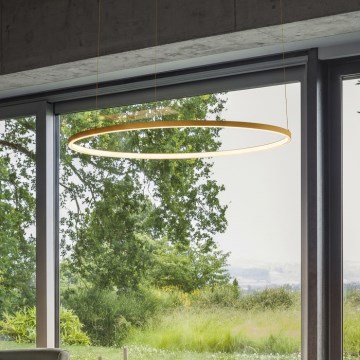 Ideal Lux - ORACLE SLIM LED-lühter riputuskaabliga LED/81W/230V 3000K CRI 90 läbimõõt 150 cm kuldne