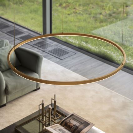 Ideal Lux - LED-lühter traadil ORACLE SLIM LED/83W/230V 3000K CRI 90 läbimõõt 150 cm kuldne