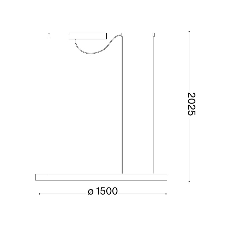 Ideal Lux - LED-lühter traadil ORACLE SLIM LED/83W/230V 3000K CRI 90 läbimõõt 150 cm kuldne
