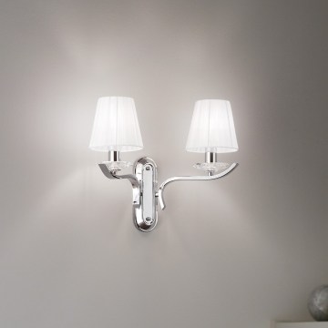 Ideal Lux - PEGASO kristallist seinavalgusti 2xE14/28W/230V, läikiv kroom