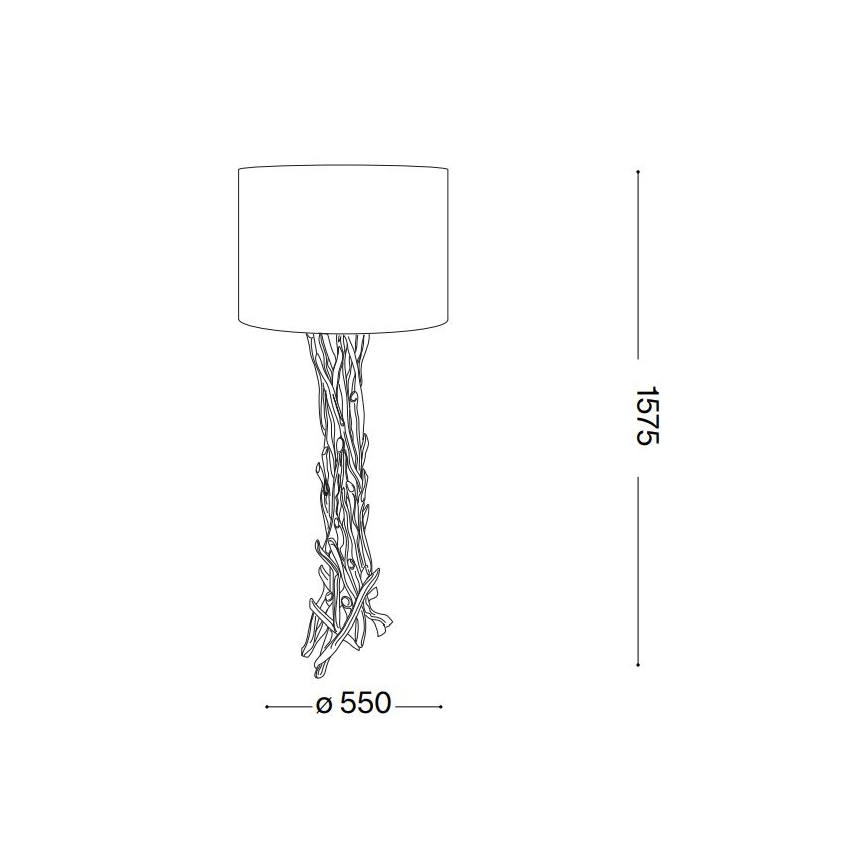 Ideal Lux - Põrandalamp DRIFTWOOD 1xE27/60W/230V guajaav