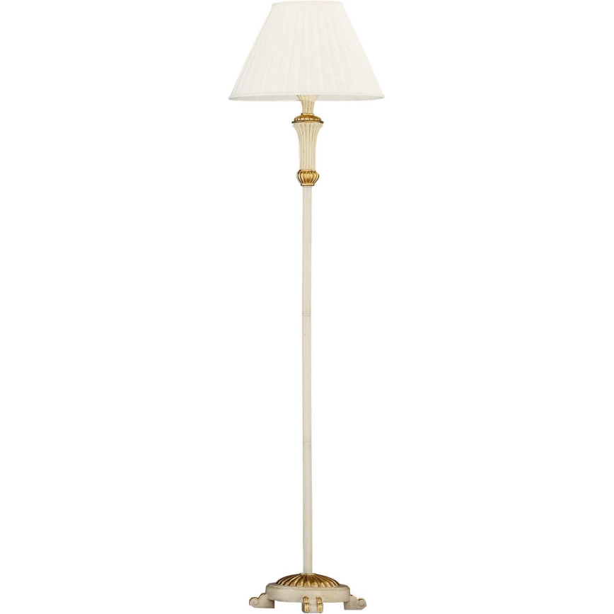 Ideal Lux - Põrandalamp FIRENZE 1xE14/40W/230V valge/kuldne