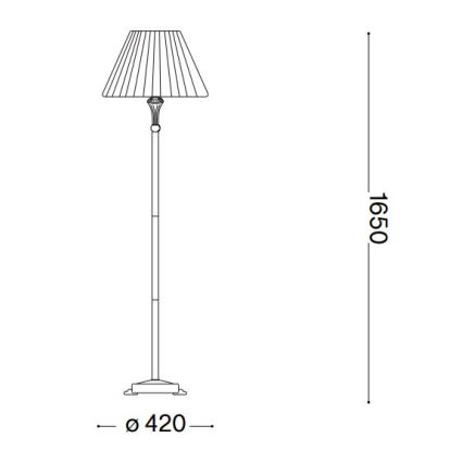 Ideal Lux - Põrandalamp FIRENZE 1xE14/40W/230V valge/kuldne