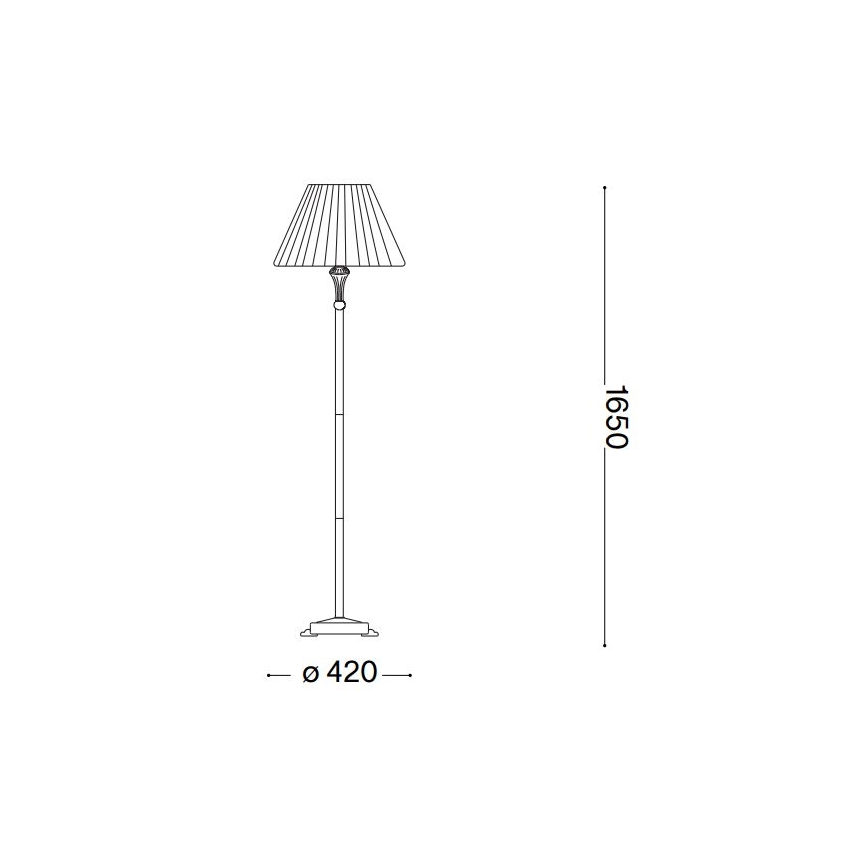 Ideal Lux - Põrandalamp FIRENZE 1xE14/40W/230V valge/kuldne