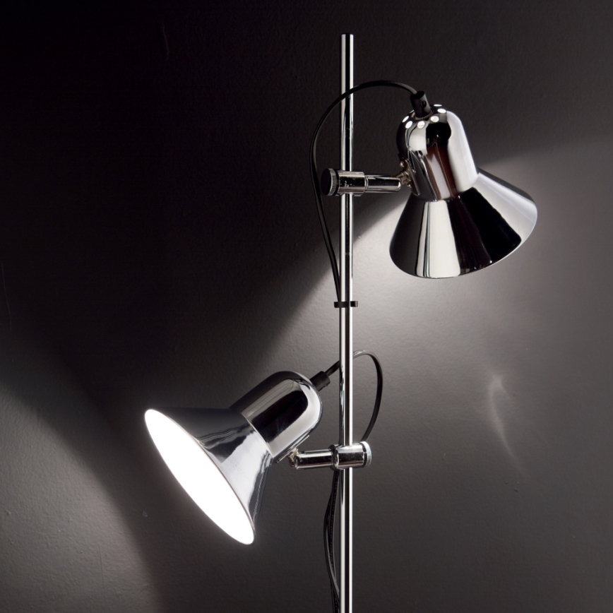 Ideal Lux - põrandalamp POLLY 2xE27/60W/230V läikiv kroom
