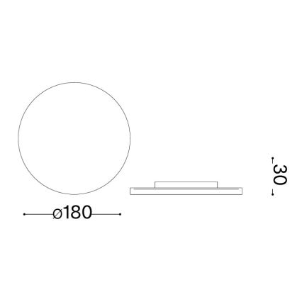 Ideal Lux - LED väline seinavalgusti PUNTO LED/9W/230V CRI 90 Ø 18 cm IP54 valge