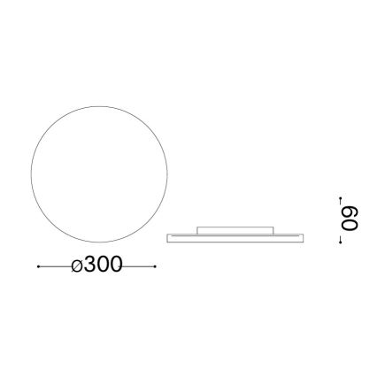 Ideal Lux - PUNTO LED välisseinavalgusti 16W/230V CRI 90, läbimõõt 30 cm, IP54, must