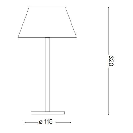 Ideal Lux - LED reguleeritav puutetundlik välisvalgusti PURE LED/1,5W/3,7V 2200 mAh CRI 90 IP54 must