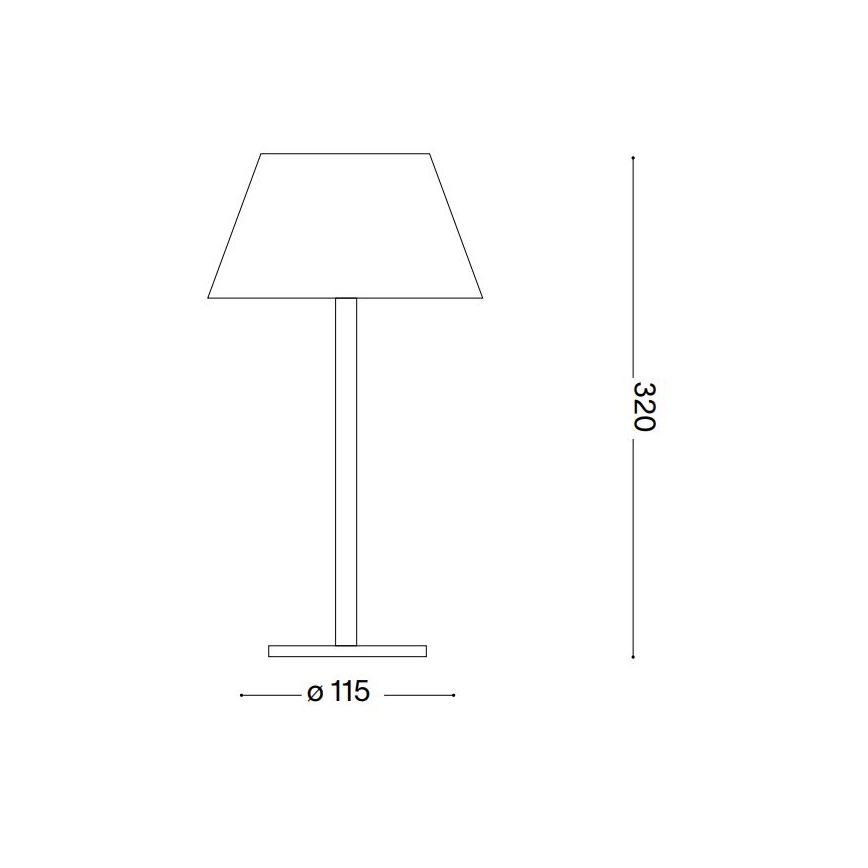 Ideal Lux - LED reguleeritav puutetundlik välisvalgusti PURE LED/1,5W/3,7V 2200 mAh CRI 90 IP54 must