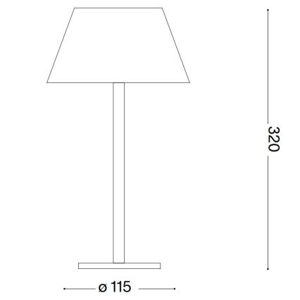 Ideal Lux - LED reguleeritav puutetundlik välisvalgusti PURE LED/1,5W/3,7V 2200 mAh CRI 90 IP54 pruun