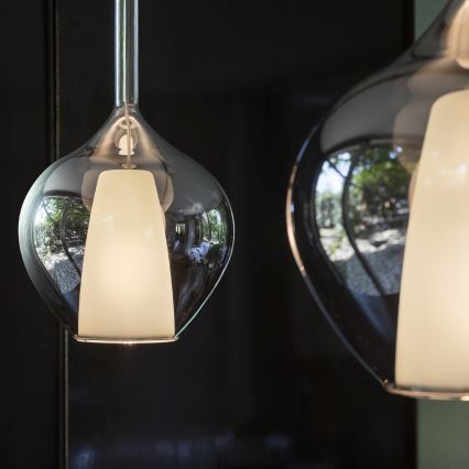 Ideal Lux - Ripatslühter kaabliga KALIQUE 1xE27/42W/230V Ø 18 cm, suitsune must