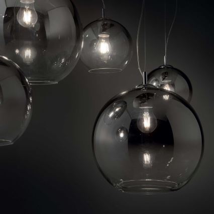 Ideal Lux - Ripplühter kaabliga NEMO PLUS 5xE27/42W/230V läikiv kroom/suitsuhall