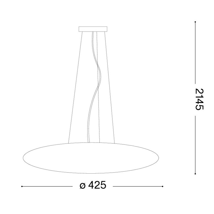 Ideal Lux - Ripplühter kaabliga SMARTIES 3xE27/42W/230V läbimõõt 42,5 cm valge