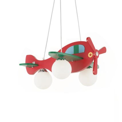 Ideal Lux - Ripplühter lastetuppa AVION 3xE27/28W/230V punane