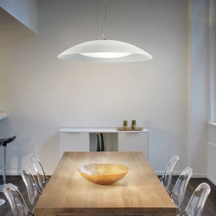 Ideal Lux - Rippvalgusti juhtmega 3xE27/60W/230V läbimõõt 64 cm valge