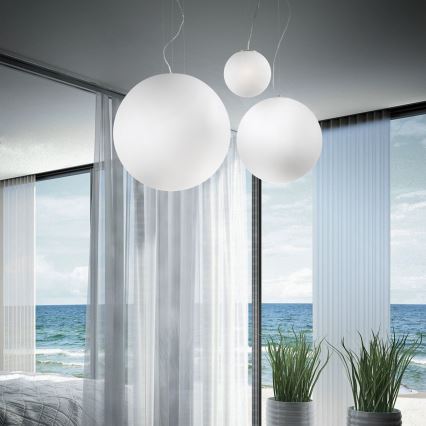 Ideal Lux - Rippvalgusti kaabliga MAPA 1xE27/42W/230V läb. 40 cm valge