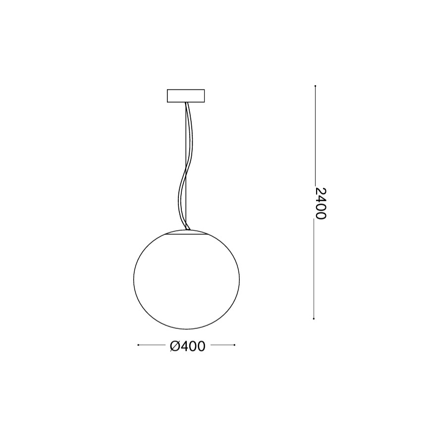 Ideal Lux - Rippvalgusti kaabliga MAPA 1xE27/42W/230V läb. 40 cm valge