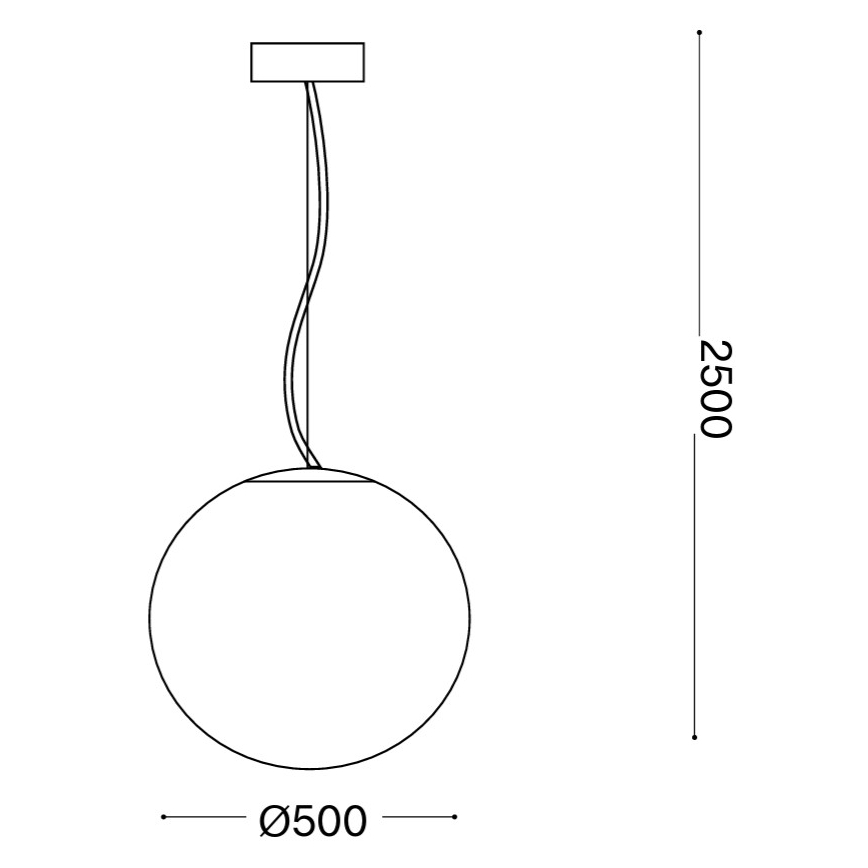 Ideal Lux - rippvalgusti kaabliga MAPA 1xE27/42W/230V Ø 50 cm valge