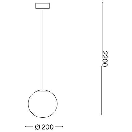 Ideal Lux - rippvalgusti kaablil MAPA 1xE27/42W/230V, Ø 20 cm, valge