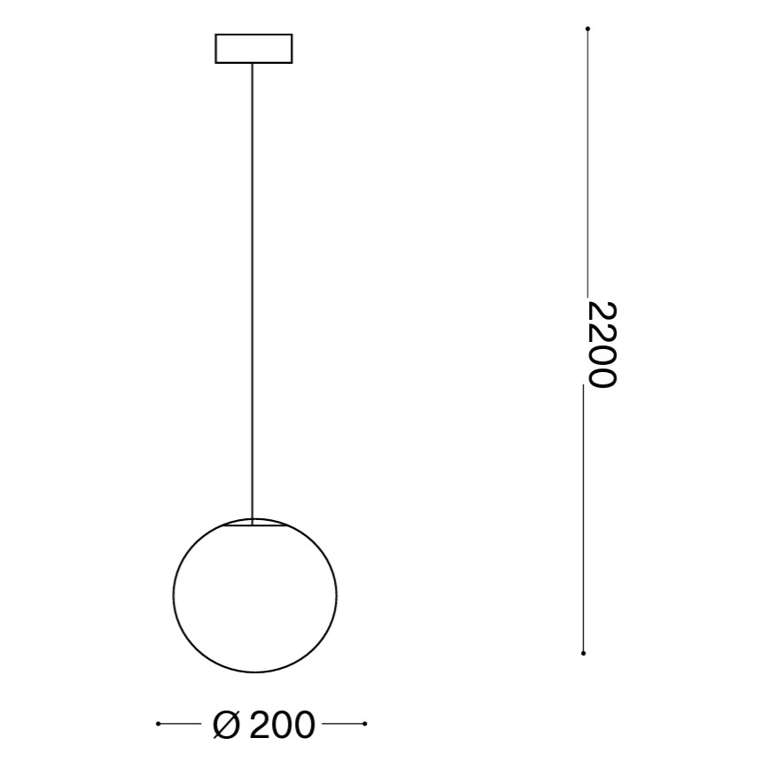 Ideal Lux - rippvalgusti kaablil MAPA 1xE27/42W/230V, Ø 20 cm, valge