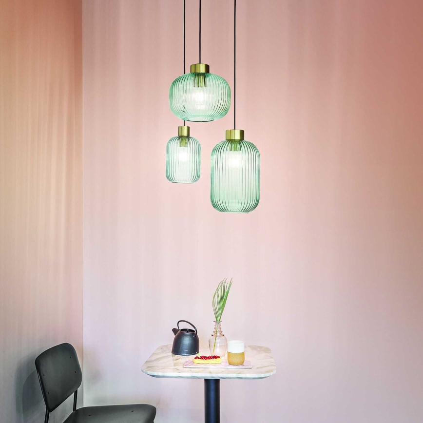 Ideal Lux - Rippvalgusti kaablil MINT 1xE27/60W/230V läbimõõt 14 cm roheline