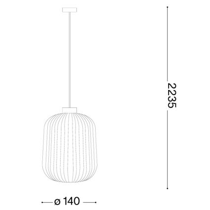 Ideal Lux - Rippvalgusti kaablil MINT 1xE27/60W/230V läbimõõt 14 cm roheline