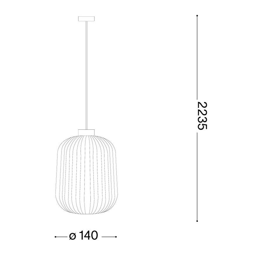 Ideal Lux - Rippvalgusti kaablil MINT 1xE27/60W/230V läbimõõt 14 cm roheline