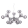 Ideal Lux - rippvalgusti kaablil NODI 15xE14/28W/230V läbimõõt 105 cm läikiv kroom