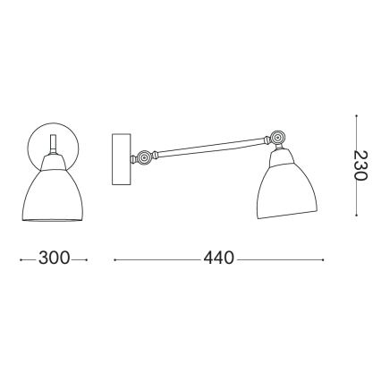 Ideal Lux - Seinalamp 1xE27/42W/230V must