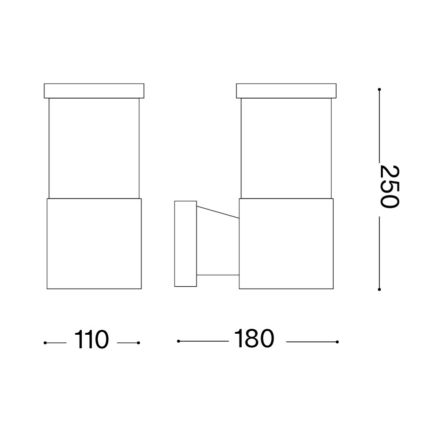 Ideal Lux - seinale paigaldatav välisvalgusti TRONCO 1xE27/42W/230V IP44 pruun