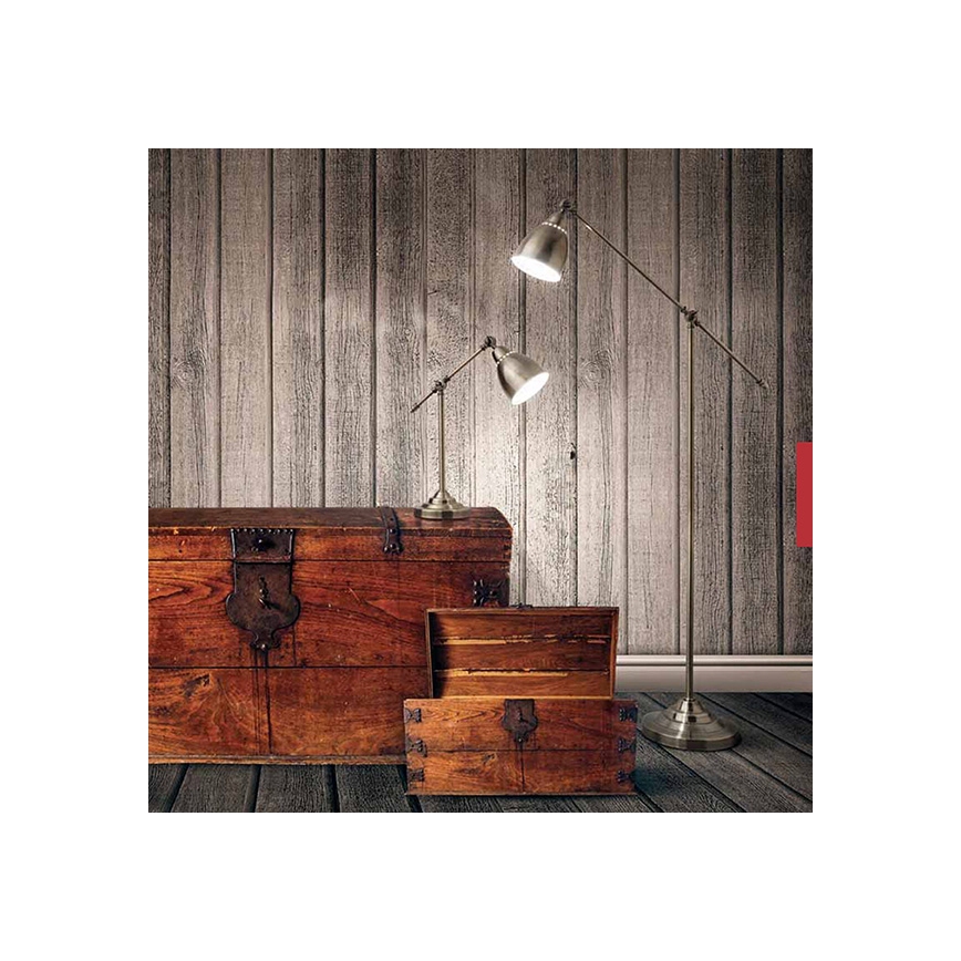 Ideal Lux - Seinavalgusti 1xE27/60W/230V pronks