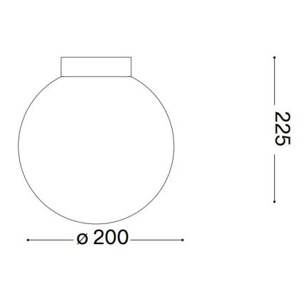 Ideal Lux - Seinavalgusti CARTA 1xE27/25W/230V d. 20 cm valge