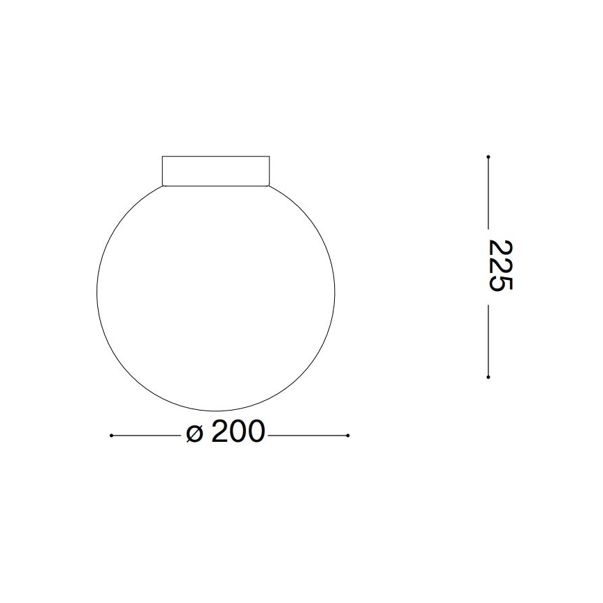Ideal Lux - Seinavalgusti CARTA 1xE27/25W/230V d. 20 cm valge