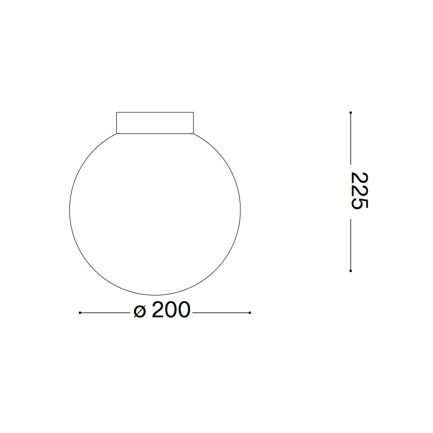 Ideal Lux - Seinavalgusti CARTA 1xE27/25W/230V d. 20 cm valge