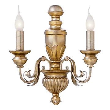 Ideal Lux - Seinavalgusti FIRENZE 2xE14/40W/230V kuldne