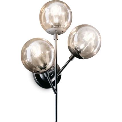 Ideal Lux - Seinavalgusti KEPLER 3xE27/42W/230V must/suitsune