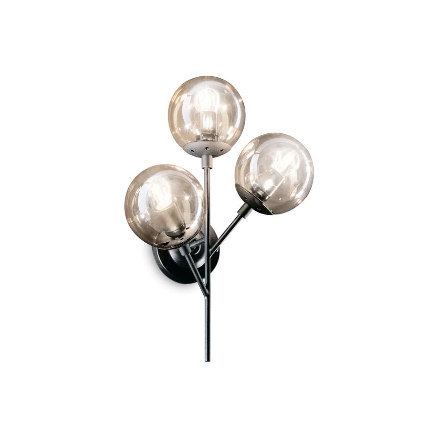 Ideal Lux - Seinavalgusti KEPLER 3xE27/42W/230V must/suitsune