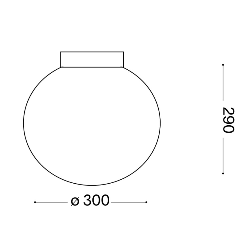 Ideal Lux - seinavalgusti MAPA 1xE27/42W/230V, läbimõõt 30 cm, valge