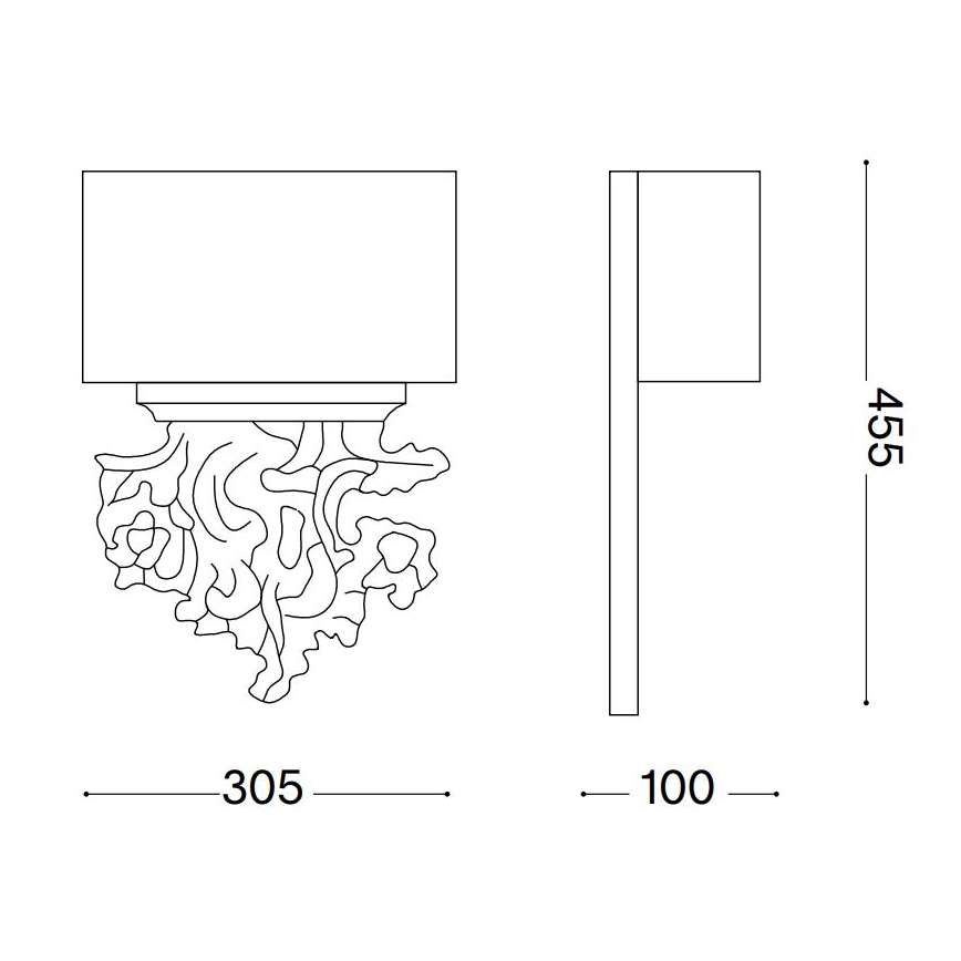 Ideal Lux - Seinavalgusti PETER 2xE14/40W/230V