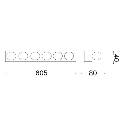 Ideal Lux - Seinavalgusti PRIVE 6xE14/40W/230V läikiv kroom