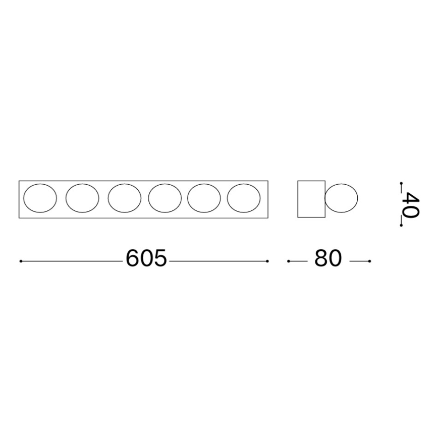 Ideal Lux - Seinavalgusti PRIVE 6xE14/40W/230V läikiv kroom