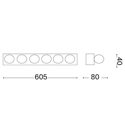 Ideal Lux - Seinavalgusti PRIVE 6xE14/40W/230V valge